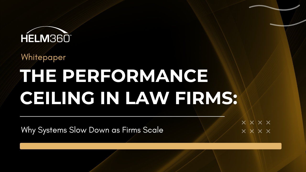 The Performance Ceiling in Law Firms